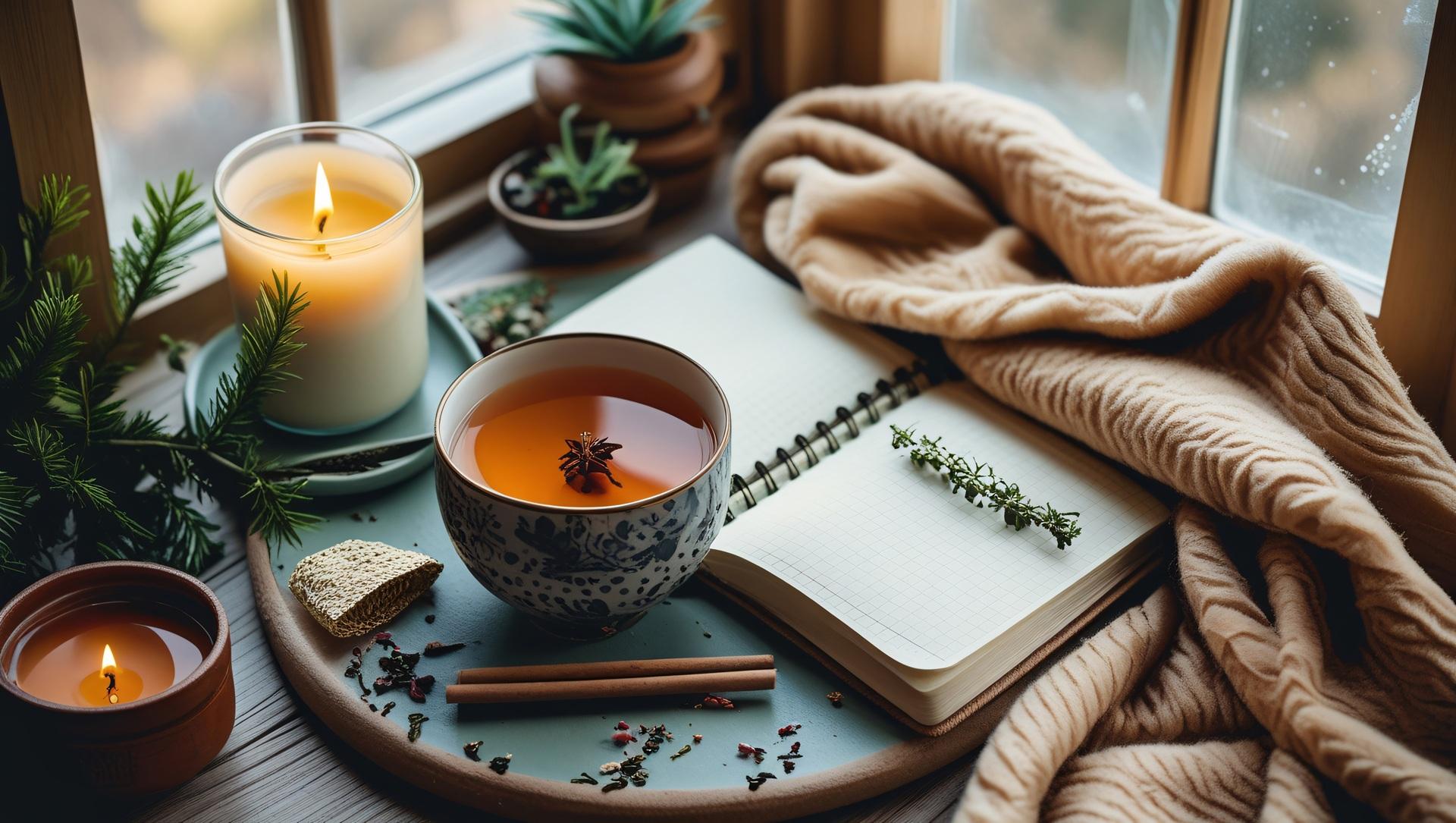 Tee und Notizen am Morgen | Schminktisch